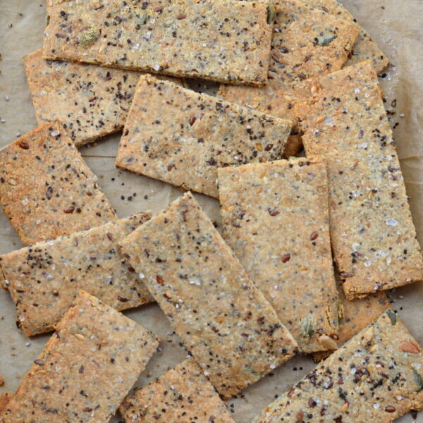 Cracked Pepper and Sea Salt Multi-seed Crackers