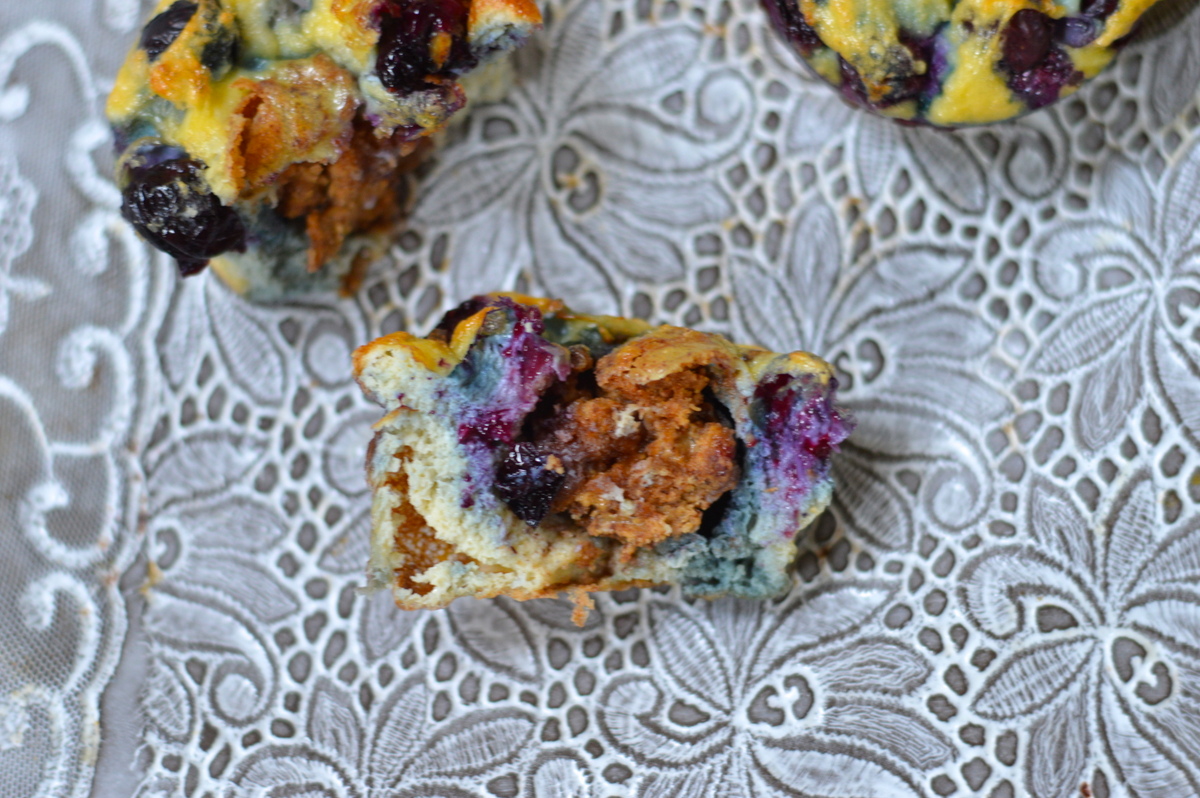 Blueberry and nut butter muffins 