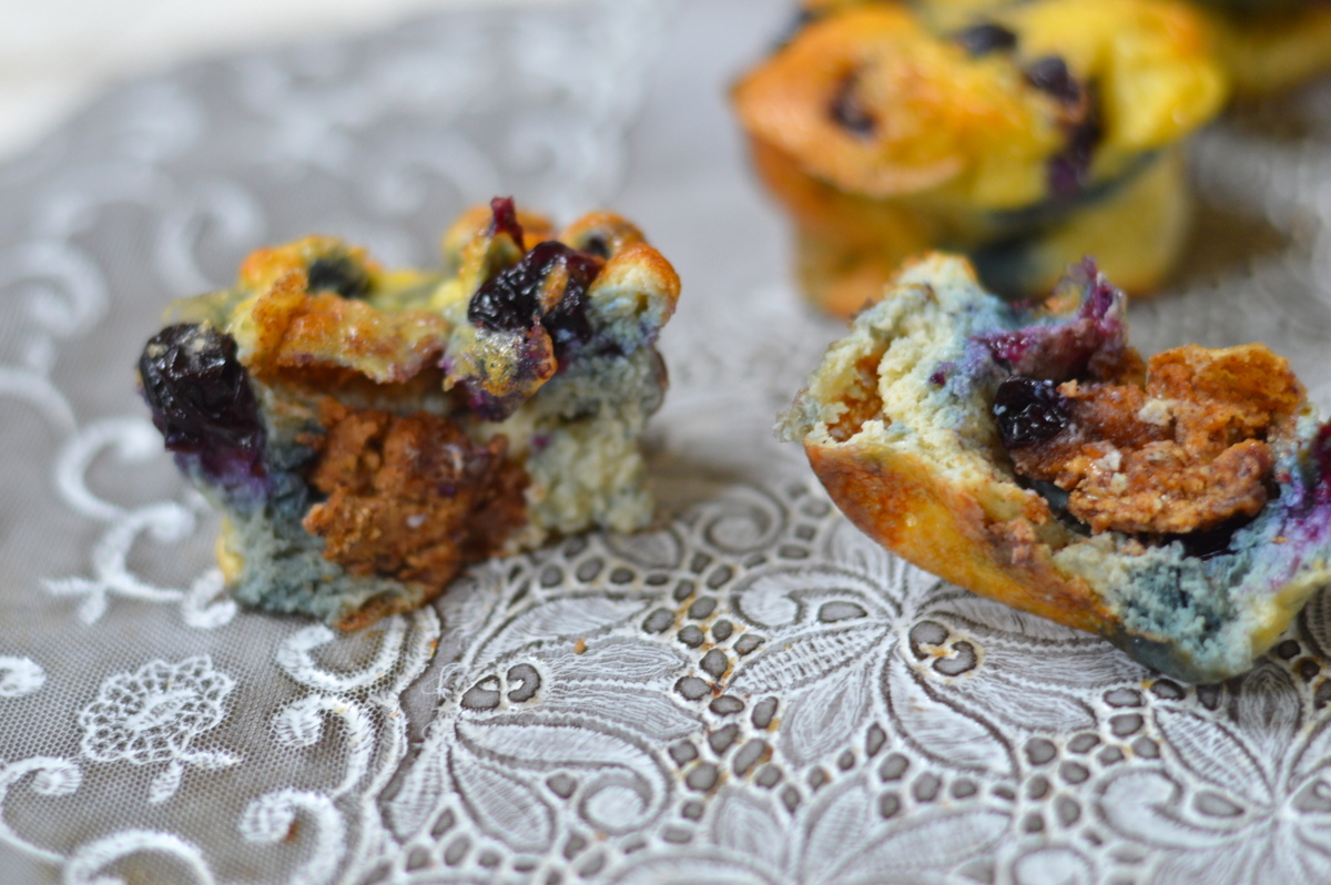 Blueberry and nut butter muffins 