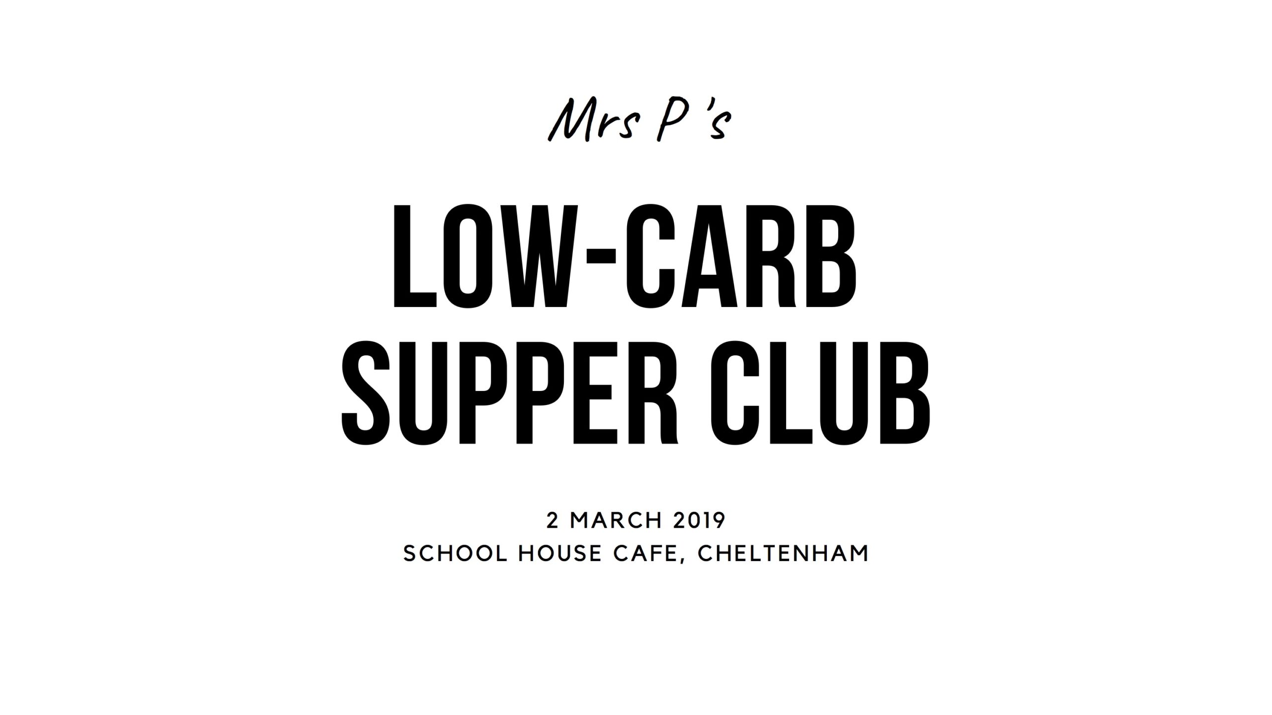 An Invitation to my March supper club