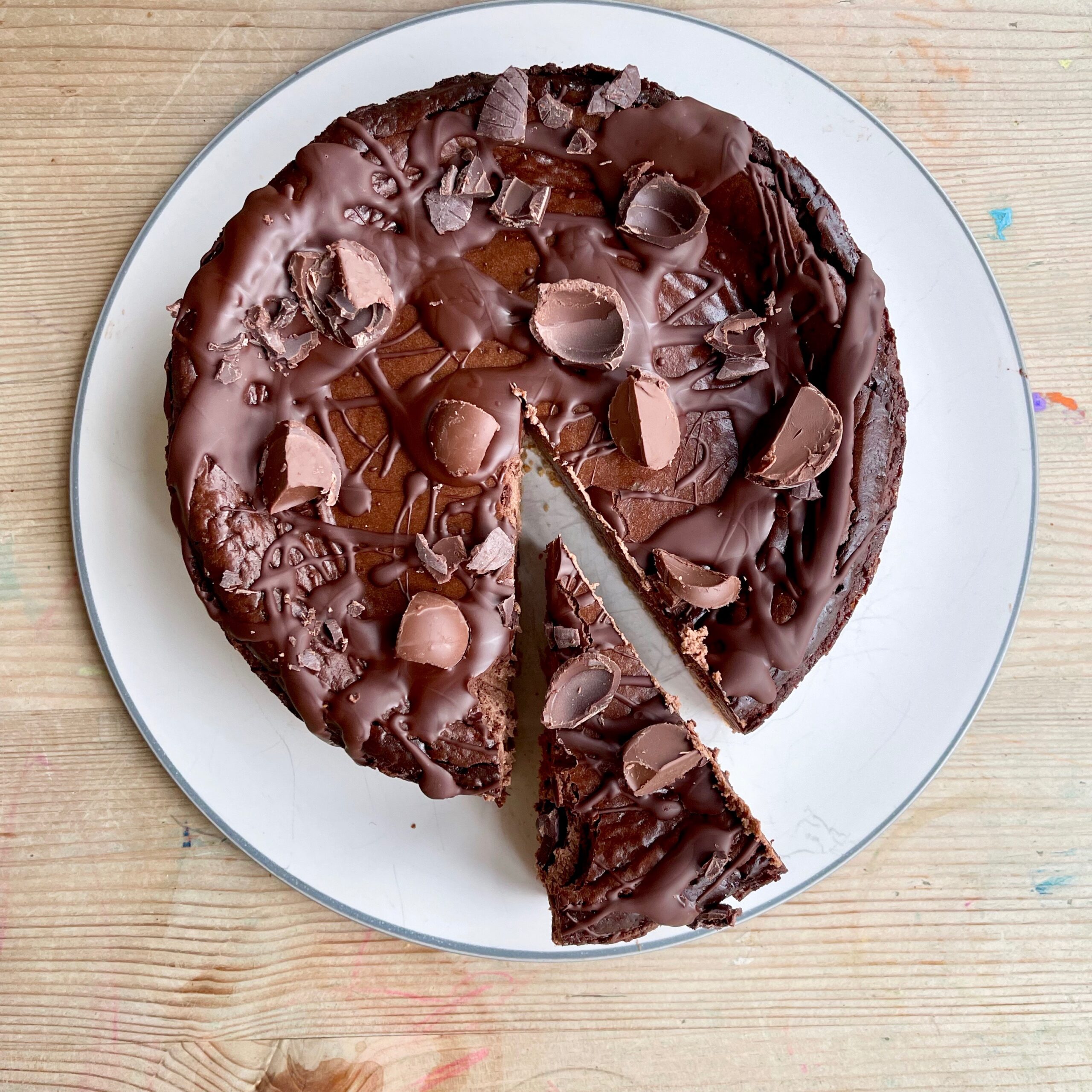 Low carb baked chocolate cheesecake