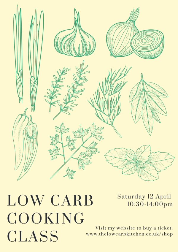 Low Carb Cooking Class - 12 April