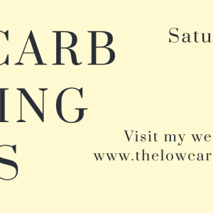 LOW CARB COOKING CLASS, 27th JUNE 2026